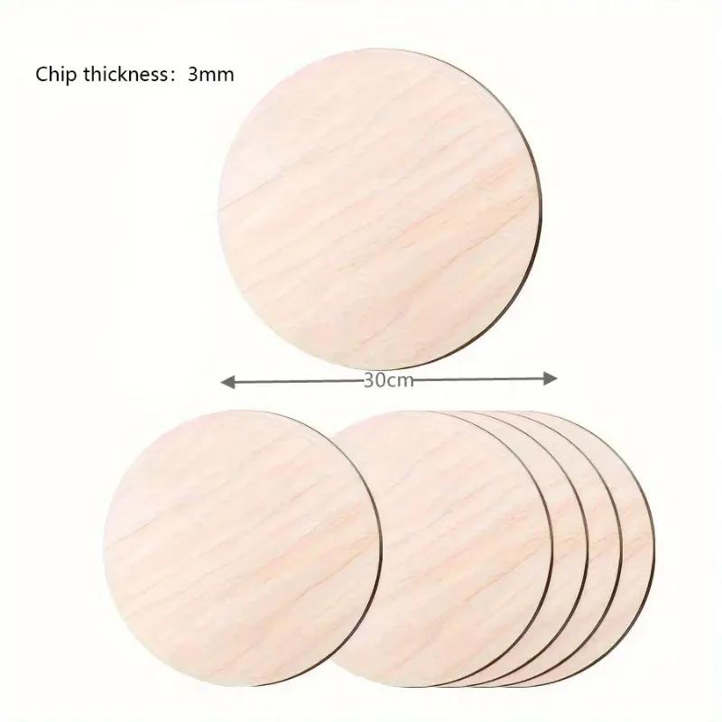 

10Pcs 30cm Blank Wood Squares And round Wooden Slices for DIY Art Crafts Painting Laser Engraving Carving Coaster Projects 30cm&3mm