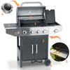 Cast Iron Garden Gas Grill With Lid 4+1 Burners Berdsen Bd-897