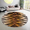 3D Optical Illusion Round Rug Orange White Labyrinth Area Carpet Hypnotic Geometric Circle Living Room Bedside Floor Asset