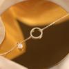 925 Sterling Silver Simple Micro Pave Circle Bracelet For Women Cubic Zirconia Pearl Chain Bracele Pulseras S -B123