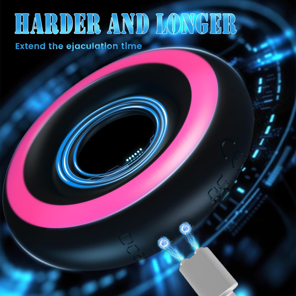 Vibrating Peins Ring for Couple Luminous Lock Ring Adult Products Sex Toys Delay Ejaculation for Men Penis Enlargement Cock Ring