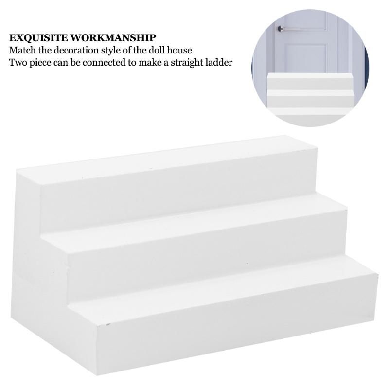1:12 Dollhouse Miniature Simulated Doorstep Stair DIY Mini Model Toy Accessory WhiteWhite Steps