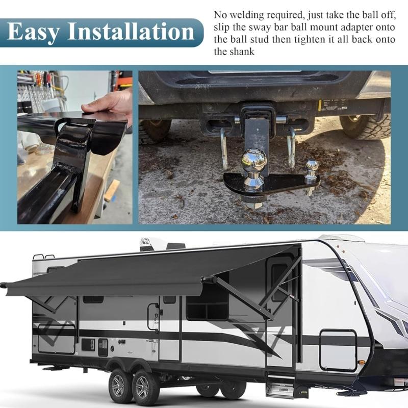 Steel Trailer Sway Control Bracket, 26003 Adapter for Towing Arrangements Used with Travel and Camping Trailers