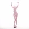 Women Sexy Bodysuit Ultrathin Turtleneck Full Wrap Toe Oil Shiny Body Stockings Seamless Tight Erotic See-Through Jumpsuit