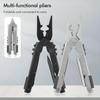 Stainless Steel Multi-tool Pliers Outdoor Combination Knife Pliers Folding Portable Multi-purpose Pliers Tools With Scale