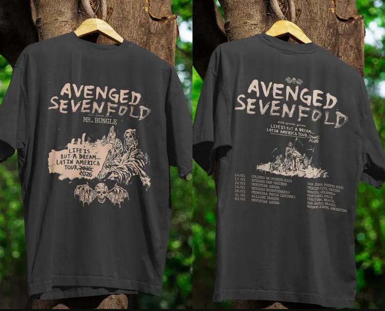 Avenged Sevenfold 2026 Tour T-Shirt – Vintage Heavy Metal Tee Unisex T-Shirt M