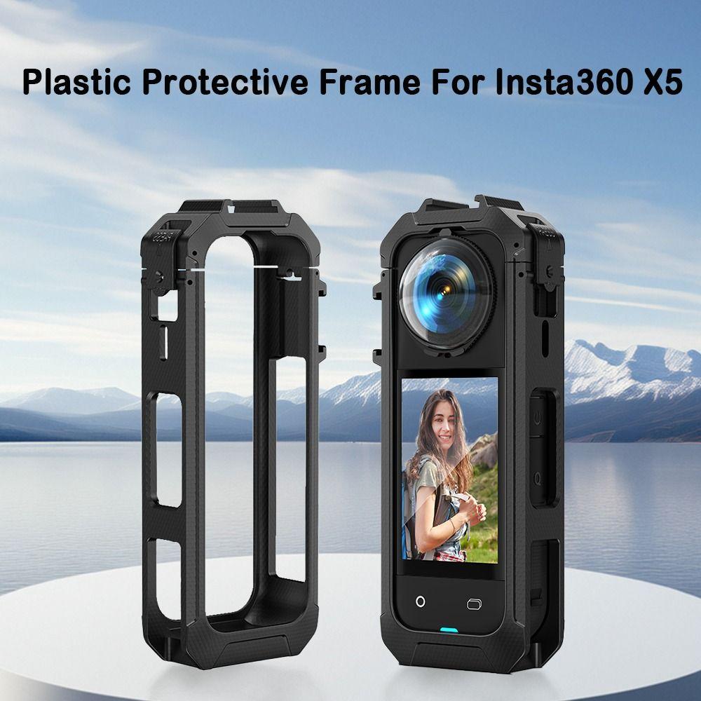 Magnetic Base Housing Cage Frame Camera Mount for Insta360 X5 Action Camera Accessories