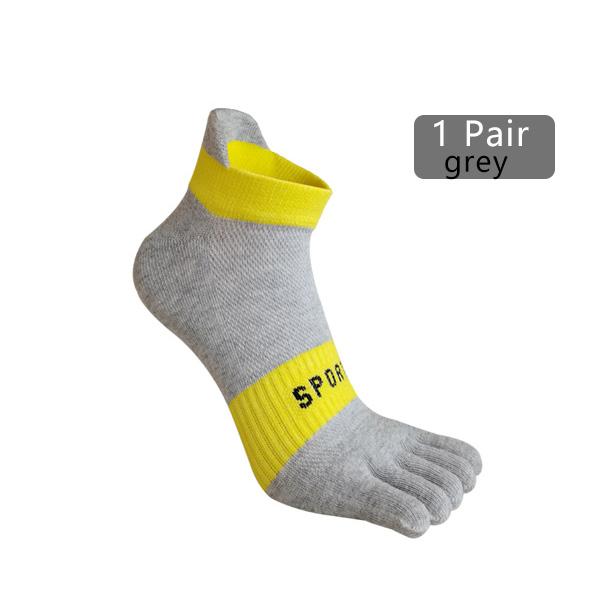 1/5 Pairs Men Ankle 5 Finger Socks Mesh Breathable Compression Sweat-Absorbing Shallow Mouth Fitness Hiking Sport Boat Toe Socks