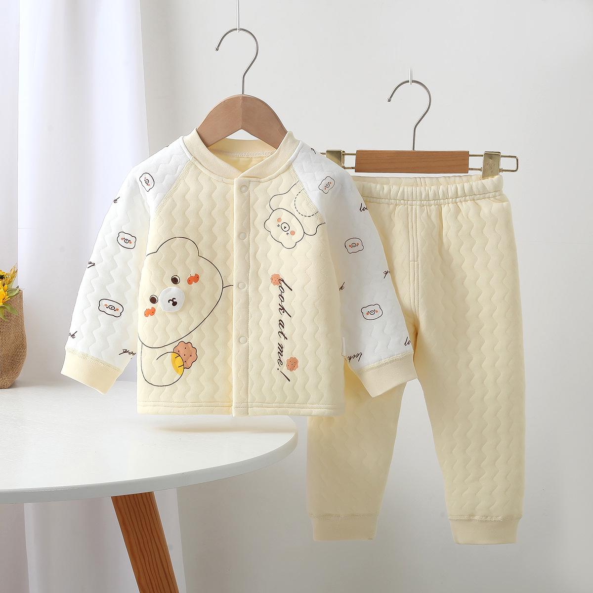 

Новый детский мультяшный зимний комплект нижнего белья из двух частей: Мягкий, бесшовный и теплый для осени и зимы. 66 cm