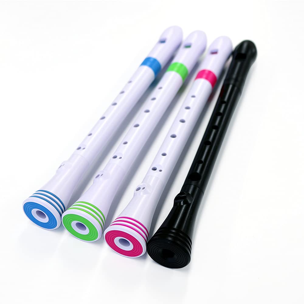 NUVO Soprano Recorder German Style FGREBLJP Recorder (WhiteBlue) WhiteBlue []