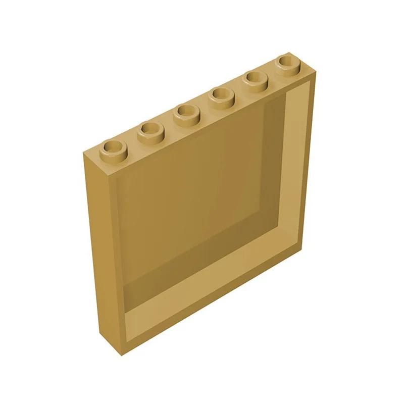 20pcs MOC Bricks 1x6x5 Window Glass Wall Element Compatible Building Blocks 59349 Houses Panel Assembles Accessories