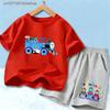 Thomas Train Children's Suit Soft Pure Polyester Tee with Vivid Train Design And Loose Shorts Cool Summer Outdoor Play Wear for Boy