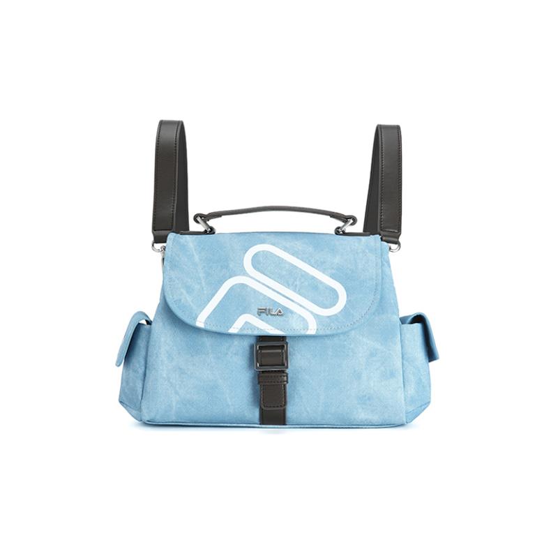FILA Original Fashion Classic Simple Retro Casual Versatile Detachable Shoulder Strap PU Backpack Women backpack Light-Aqua-Blue F53W629163FLB Light Clearwater Blue 10260₽