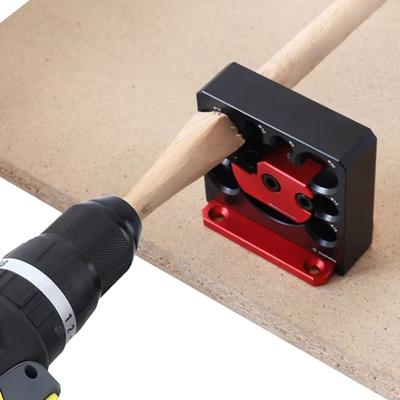 8 Holes Dowel Maker Jig Precision Wear Resistant Dowel Cutter Plate High Hardness Aluminum Alloy Electric Drill Milling Dowel