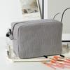 Vintage Striped Makeup Bag With Zipper Closure For Travel And Daily Use