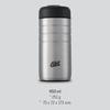 Esbit Outdoor Camping Insulated Mug Majoris Thermo Mug with Flip-Top Lid, Silver, 450ml ESMGF450TLS