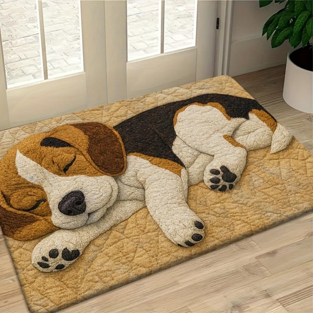40*60cm Bathroom Carpet Non-slip Door Carpet Creativity Beagle Floor Mat  Home Decor