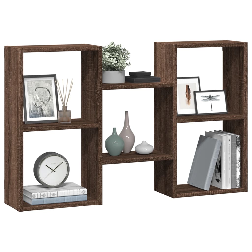 Wall Shelf Brown Oak Look 96 x 18 x 60 cm Engineered Wood