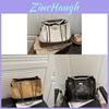 Large Capacity Geometric Chain Tote Bag With Lock Closure For Daily Streetwear Fashion