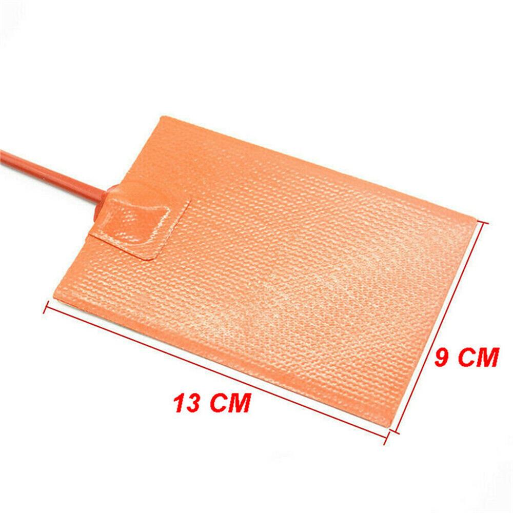 Engine Oil Heater Silicone Heating Blocking Pad Water Oil Warmer Waste Oil Pan Heater Pad For Car 9*13cm
