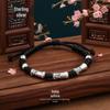 Adjustable 999 Sterling Silver Bamboo Joint Bracelet - Unisex Chinese Style Hand Chain