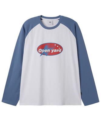 Opeunyadeu(Owai) Oval Logo Raglan L/S Tee - Blue