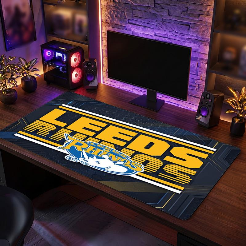 Leeds Rhinos Pattern Mousepad Anti?Slip Rubber Desk Pad For Gaming Working Desktop Decoration