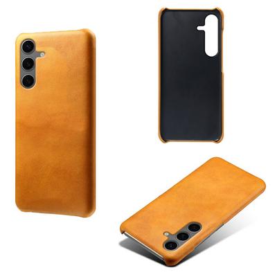 For Samsung Galaxy S24 FE 5G Case Calf Texture PU Leather Hard PC Protective Phone Cover