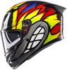 AGV K3 Birdy Full Face Motorcycle XL 2.0 Helmet, Grey/Yellow/Red, (61-62cm), 18381007012-XL