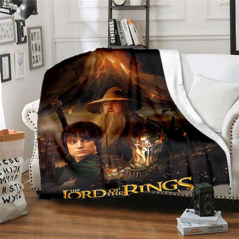 1pc Lord of the Rings Adventure Fantasy Cartoon Blanket,Portable Throw for Travel & Camping, All Season Cozy Blanket,Ideal Gift