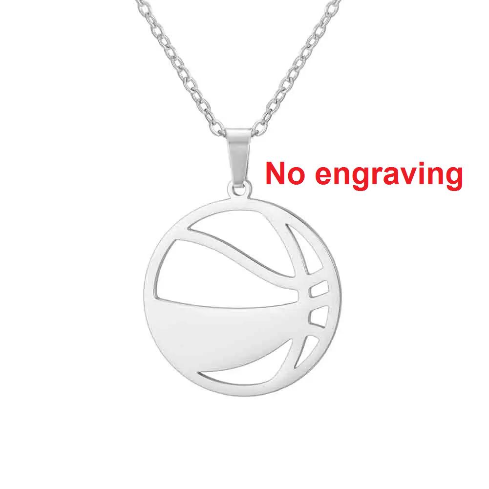 

Lemegeton Custom Name Basketball Necklace Stainless Steel Jewelry Men Women Ball Player Pendant New Year Valentine s Day Gifts