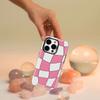 Wavy Pink Checkered Phone Case for IPhone 17 16 15 14 13 Pro Max Plus for Magnetic Single Double-layer Tough Case