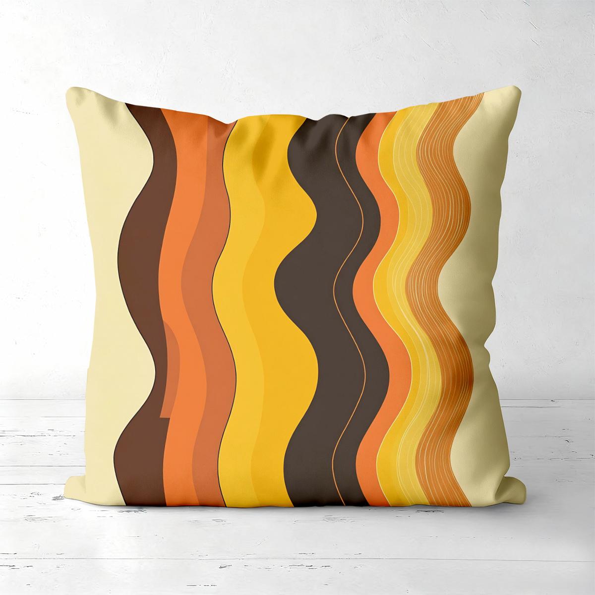 Set van 4 Retro Mid Century Modern Abstracte Sierkussenhoezen Patroon Kussenhoes Geschikt voor Bank Slaapkamer Auto Kussenhoes 40x40cm black