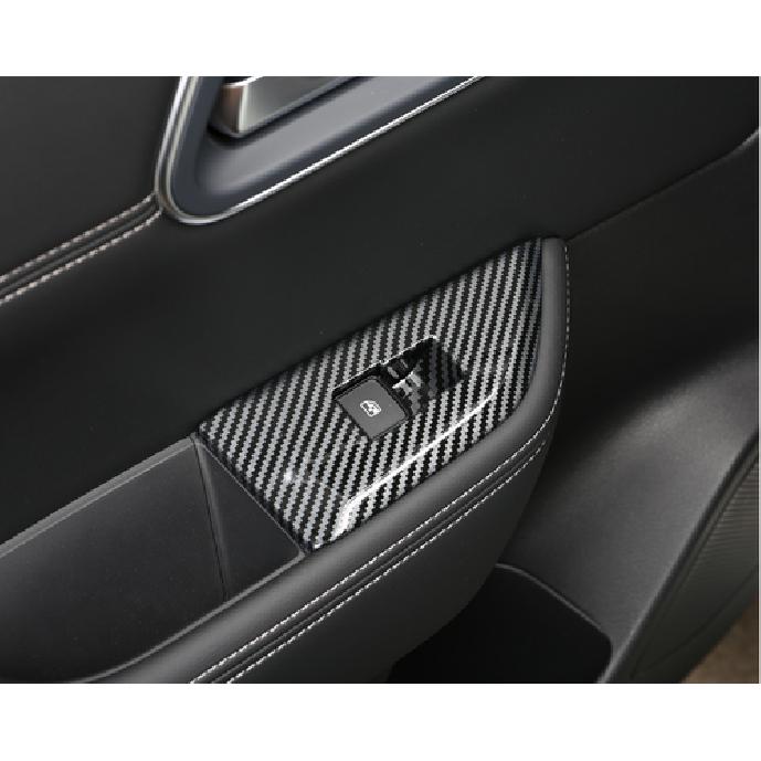 Carbon Fiber Interior Window Switch Panel Cover Trim For Nissan Rogue -