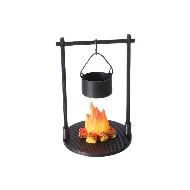New Miniature Campfire And Teapot, Modern Fantasy-themed Miniature Sculpture Decorations, Home And Kitchen DIY Craft Accessories