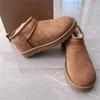 Womens Short Snow Boots Winter Faux Fur Lined Flat Sole Warm Cotton Ankle Boot Indoor Floor Use