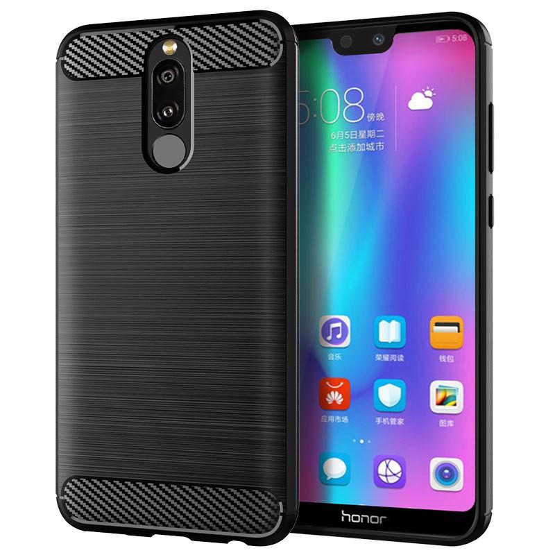 

Applicable Glory 9i Phone Case Simple Protective Cover Brushed Carbon Fiber Pattern Silicone Drop Resistance Glory 9i чёрный