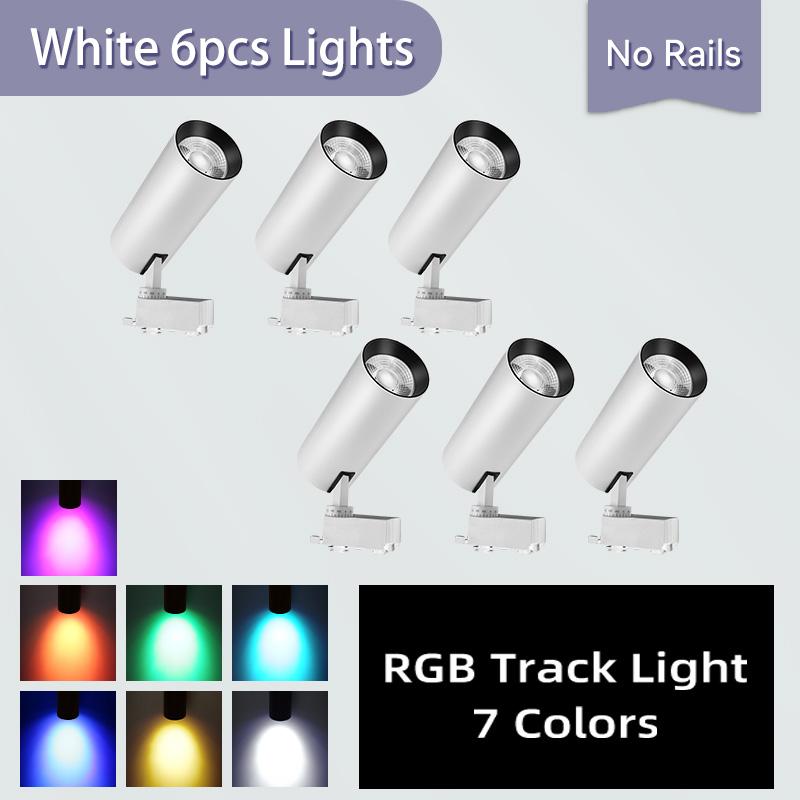 Track Light LED RGB Color Set Stage Lighting Fixture Lamps 220V Rail Ceiling Spot Led Disco Lights Decoration Bedroom Track Lamp