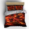 Fiery Soccer Bedding Set for Fans Bedding set (1 duvet cover, 2 pillowcases, duvet not included)