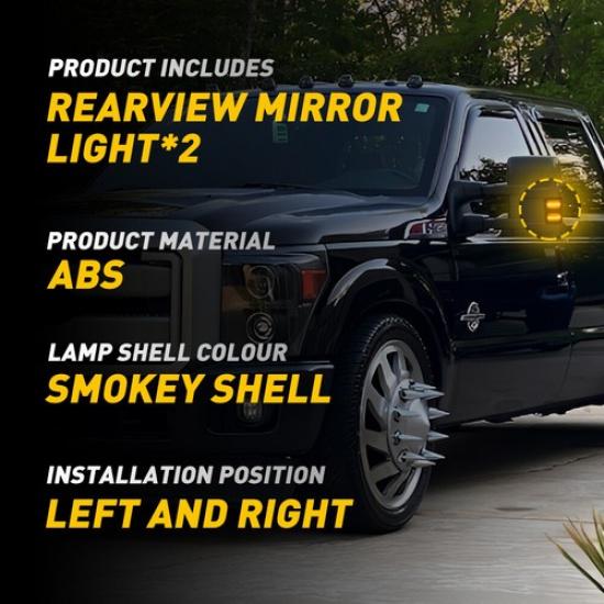 For 2008-16 Ford F250 F350 F450 F550 Super Duty Towing Mirror Turn Signal Light