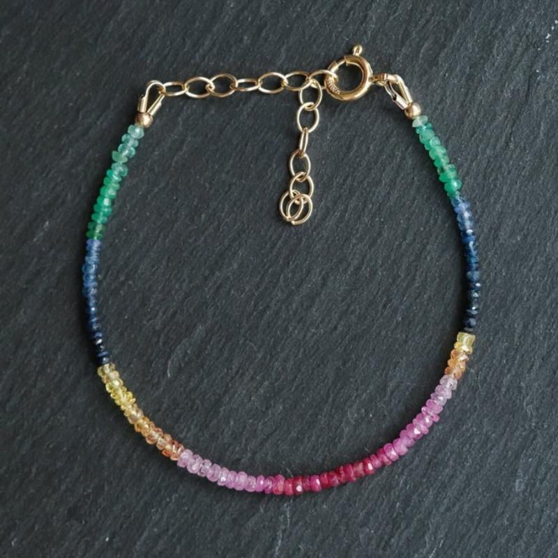 Элегантный браслет с драгоценными камнями для женщин - Яркий модный браслет, Винтажный милый стиль, Идеальный подарок