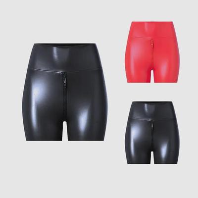 Europäischer & Amerikanischer Stil Matte High-Waist PU Leder Shorts - Sexy Kunstleder Hotpants für Damen