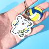Acrylic Creative Cartoon Shake Ball Line Puppy Keychain Bag Pendants Couples Cute  Keychain Bag Pendants Holiday Gifts