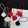 Beaded Heart Maple Leaves Tassel Rainbow Cloud Hanging Rope Patches Bag Ornaments Lanyard Patch Applique
