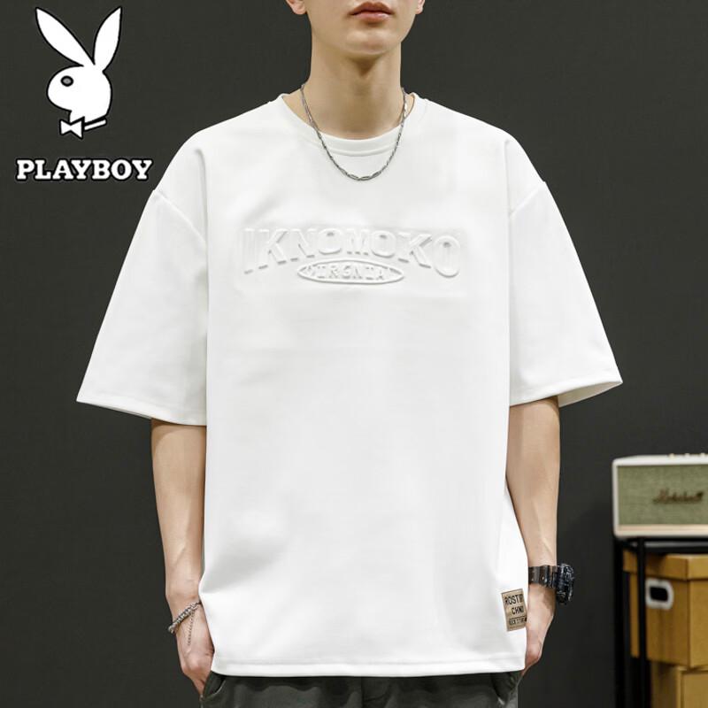 PLAYBOY Men's Summer Casual Retro Short Sleeve T-shirt