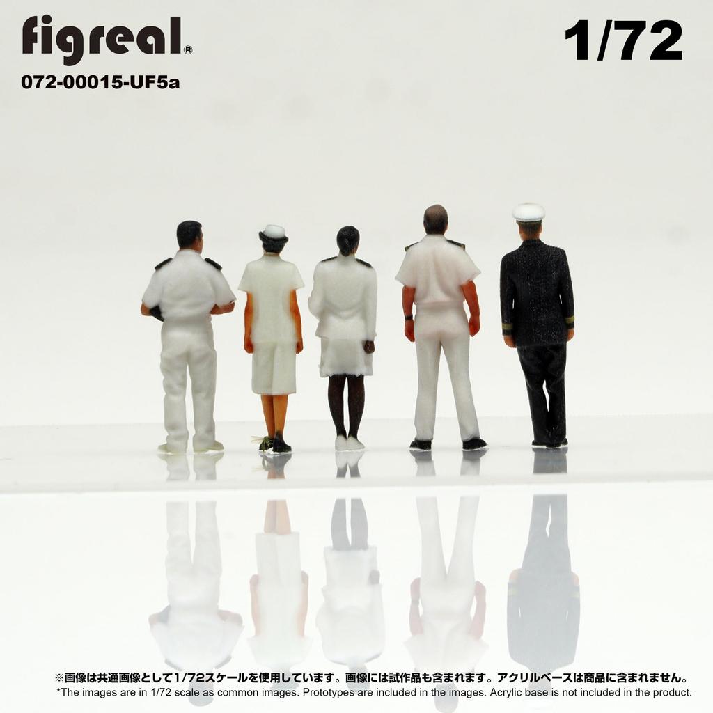 Figreal 172 U.S.NAVY(1)UF5a 5-teilige vorbemalte Figur, USA. Marinebesatzung, Kapitän, Schiff