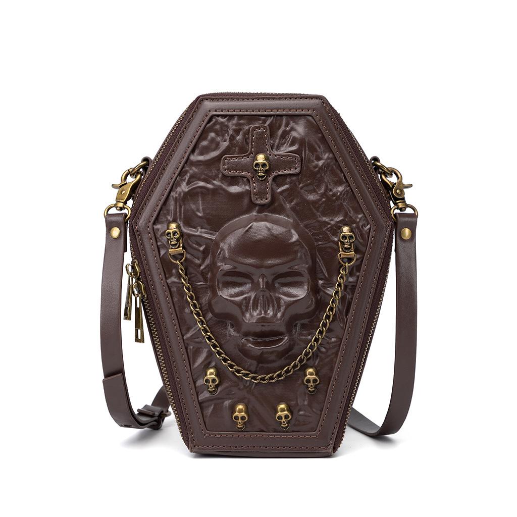 

Court Gothic Halloween Box Coffin Bag Dark Niche Chain Crossbody Shoulder Bag