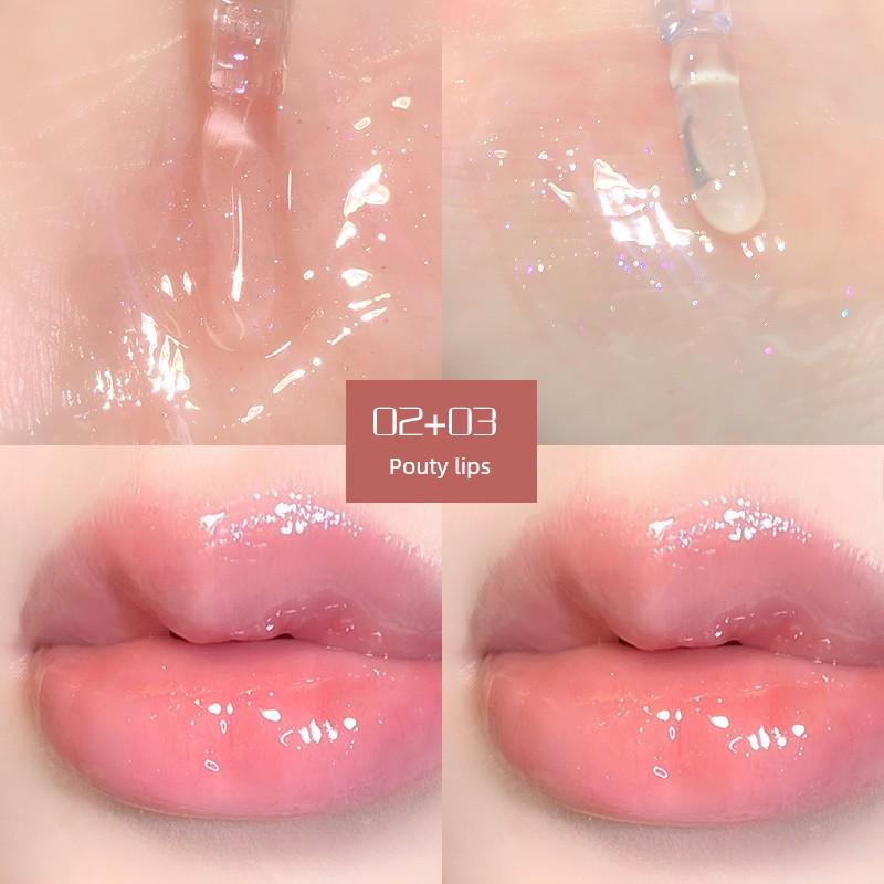 It's So Soft! Lip Oil Uuny Transparent Lip Gloss Lipstick for Women Moisturizing and Hydrating Mirror-Like Jelly Glass Lips