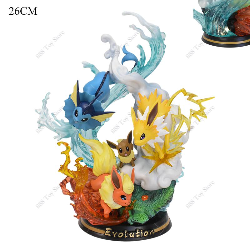 Figure Gk Evolution Of Charizard Greninja Eevee Gengar Mewtwo Mega Charizard X Luminous Action Model Toy Gift Pvc Statue