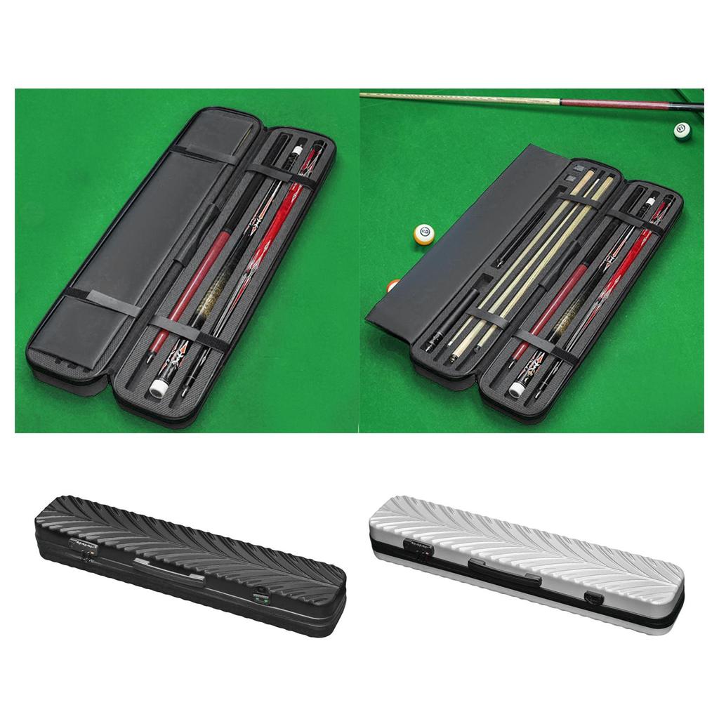 Pool Cue Case Lightweight Foam Inside Holds 3 Butts and 3 Shafts Billiard Stick Carry Case Storage Box Billiards Equipment